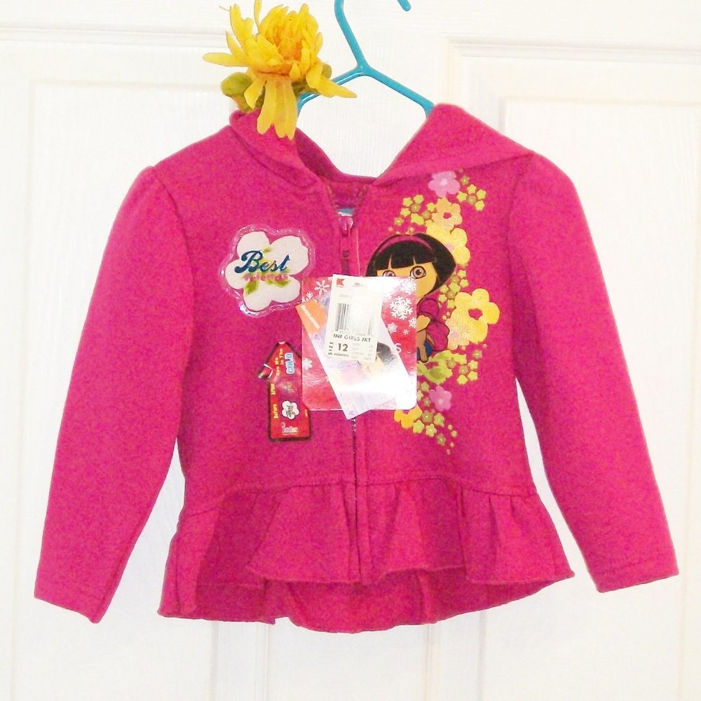 Dora the Explorer 12M Pink Zip Up JAcket NWT